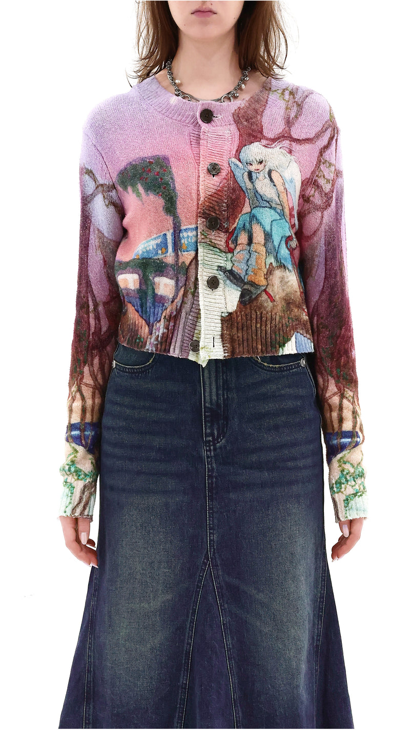 INITIAL x Little Thunder Printed Cardigan