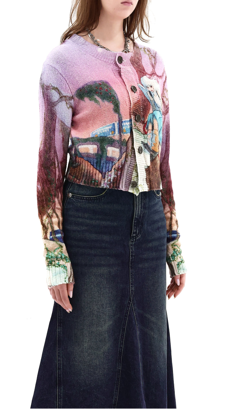 INITIAL x Little Thunder Printed Cardigan