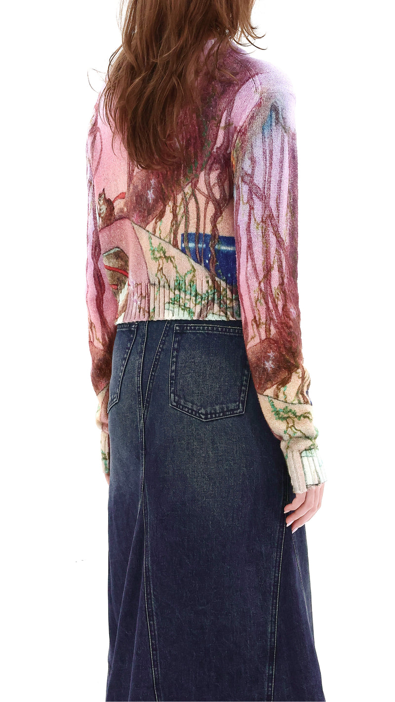 INITIAL x Little Thunder Printed Cardigan