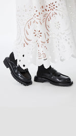 Fringe-Trimmed Slip-on Loafers