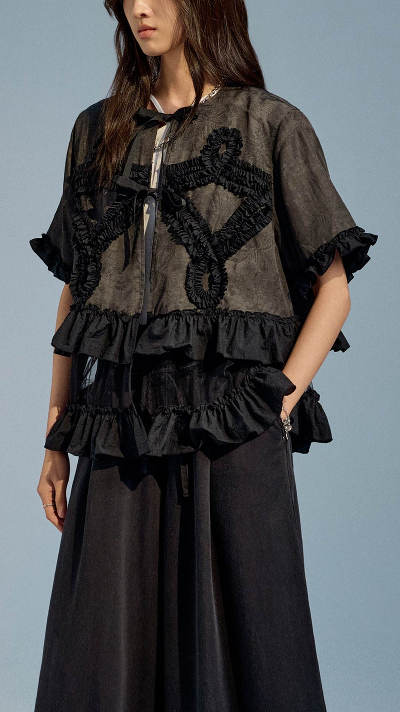 Ruffles Pattern Jacket – initialfashion