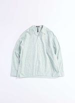 Dyed Cotton Leno Open Collar Long Sleeve Shirt