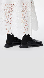 Fringe-Trimmed Slip-on Loafers