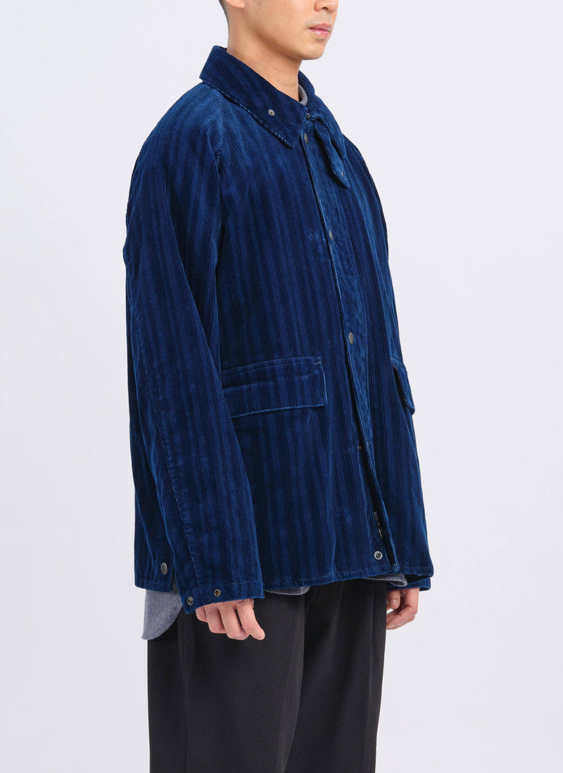 Indigo Cotton Corduroy Hunting Jacket