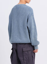 Heavy Washed Cotton Knitted Pullover