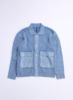 Heavy Washed Knitted Worker Jacket