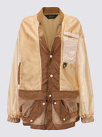 See Through Oversize Military Jacket