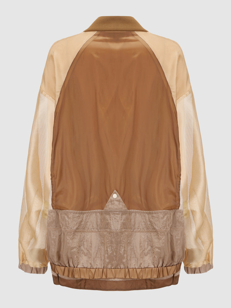 See Through Oversize Military Jacket