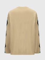 Trible Pattern Mock Neck