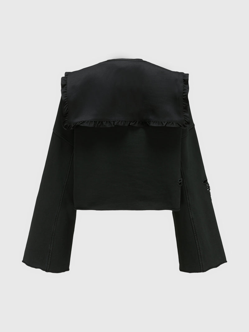 Detachable Ruffle Collar Sweatshirt