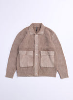 Heavy Washed Knitted Worker Jacket