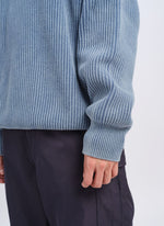 Heavy Washed Cotton Knitted Pullover