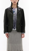 Lambskin Leather Blazer Jacket
