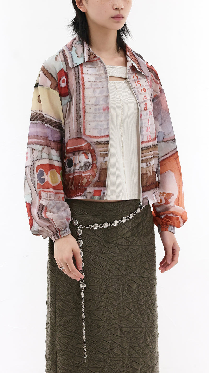 INITIAL x Little Thunder Pattern Work Jacket