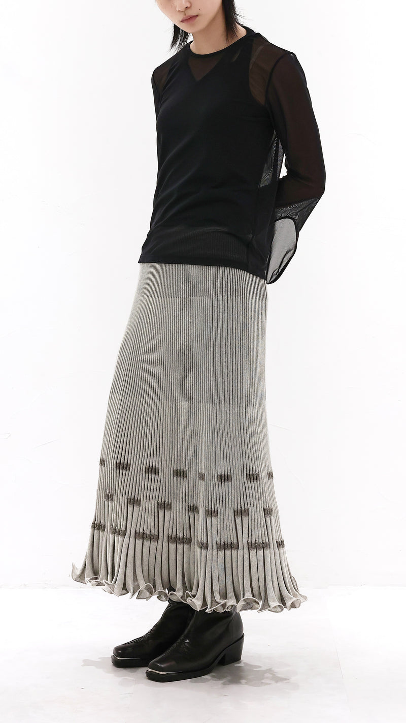 Flare-sleeves Mesh Tee