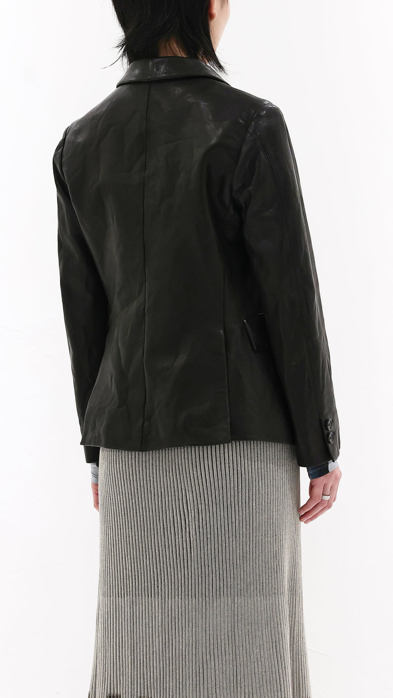 Lambskin Leather Blazer Jacket