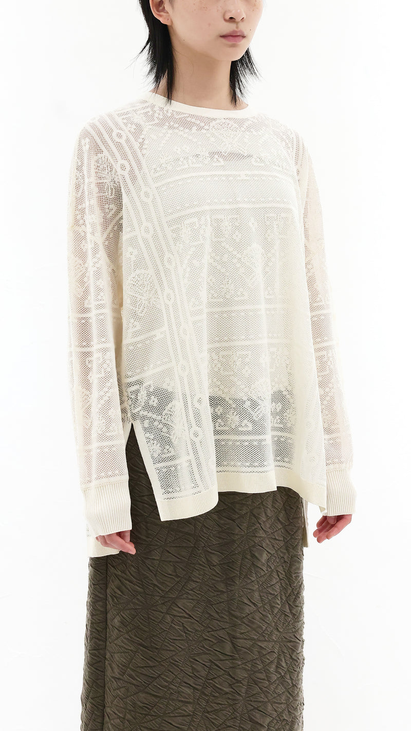 Oversized Lace Pullover