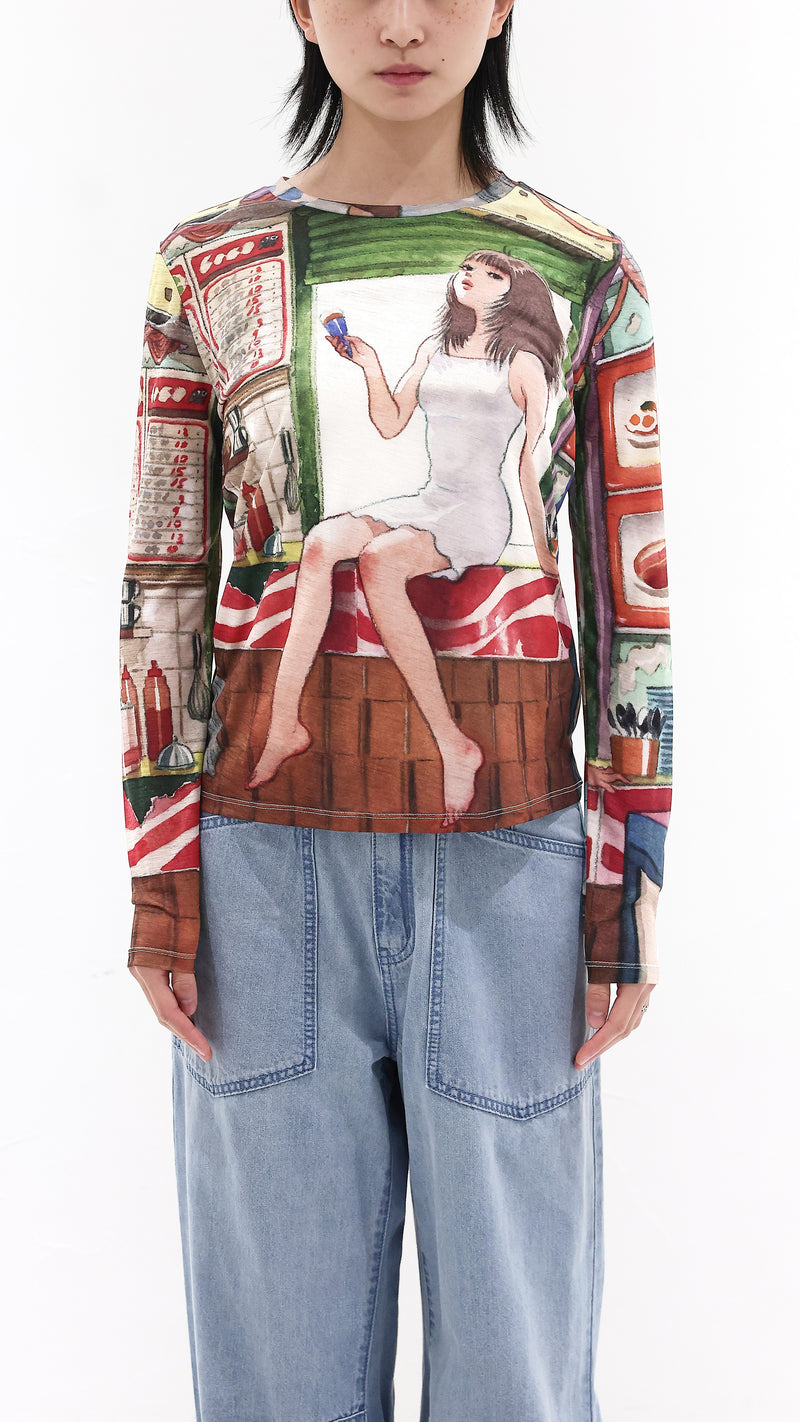 INITIAL x Little Thunder Graphics Printed Pullover