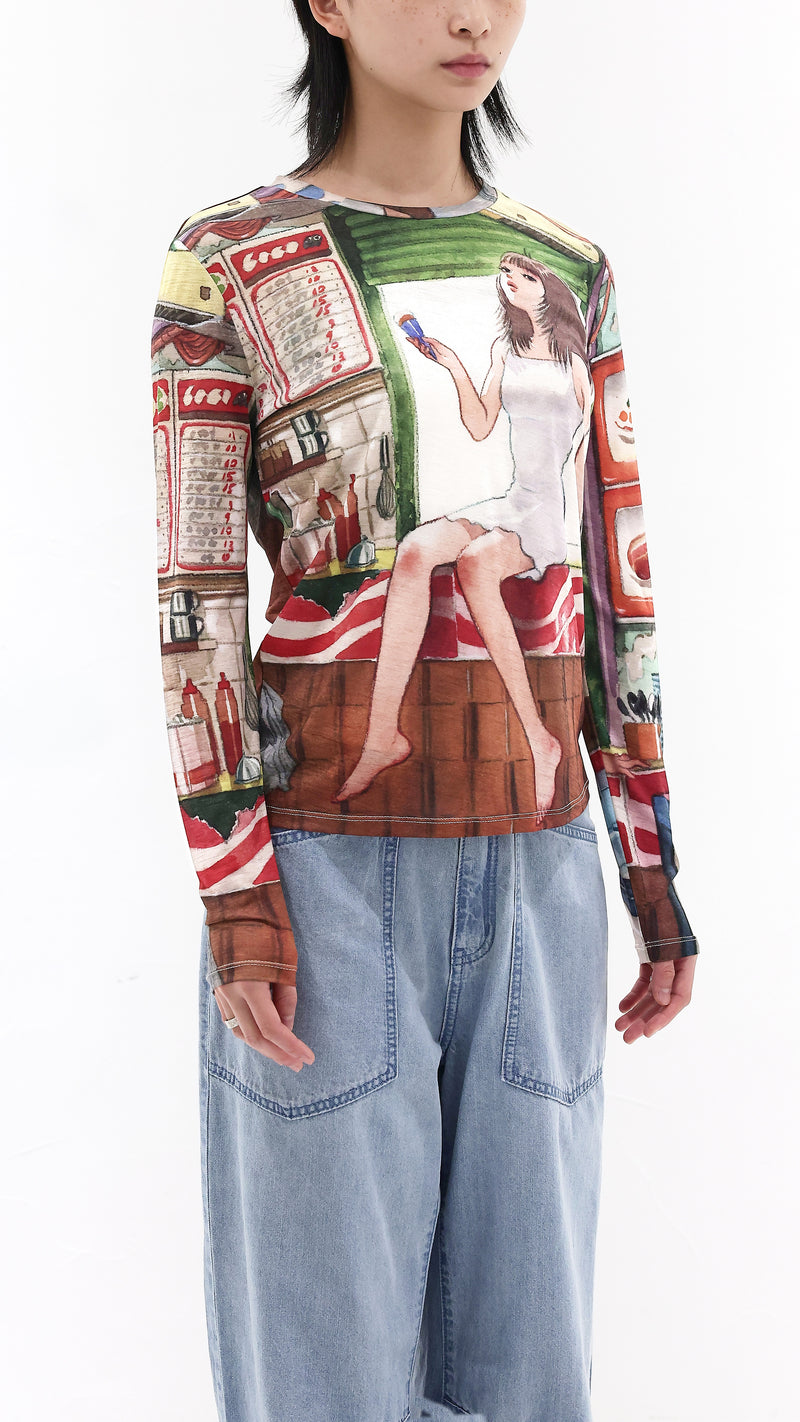 INITIAL x Little Thunder Graphics Printed Pullover