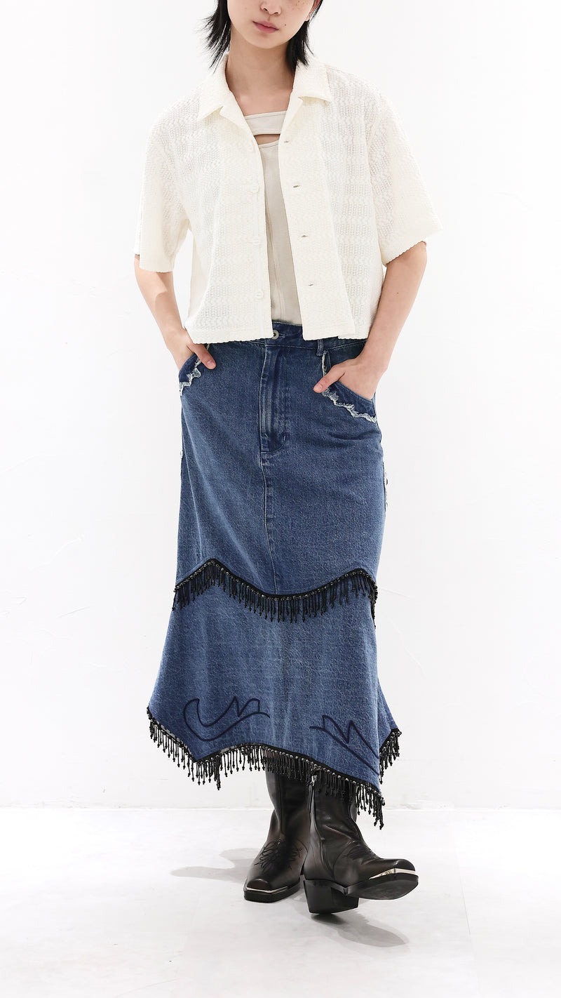 Polyester Open Collar Shirt