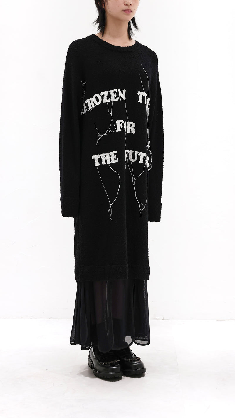 2 in 1 Slogan Knit Dress
