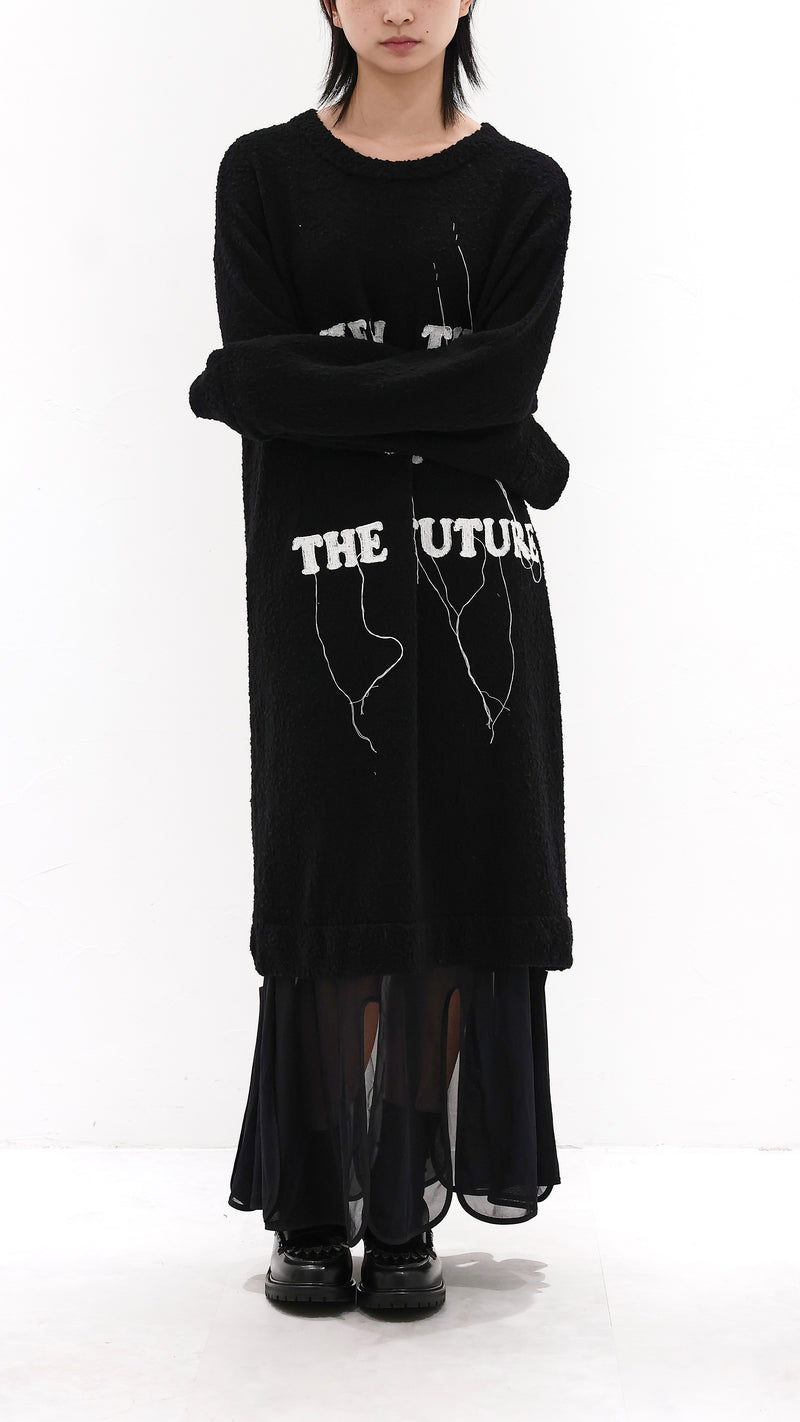 2 in 1 Slogan Knit Dress