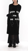 2 in 1 Slogan Knit Dress