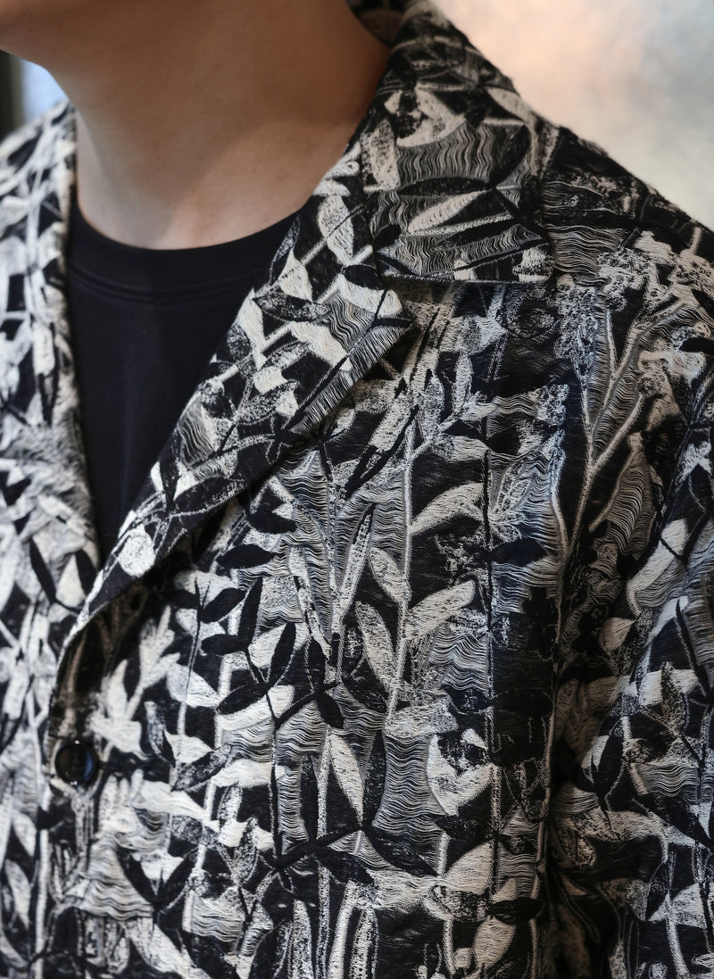 Jacquard Open Collar Shirt