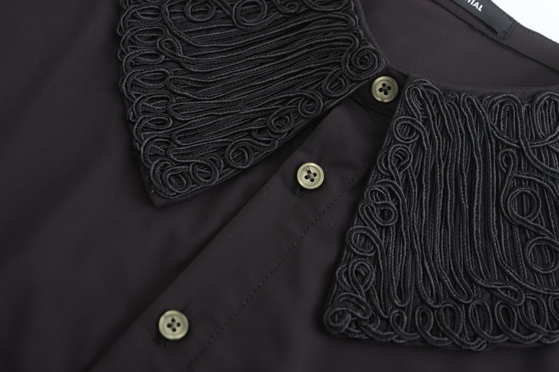 Crochet Collar Shirt