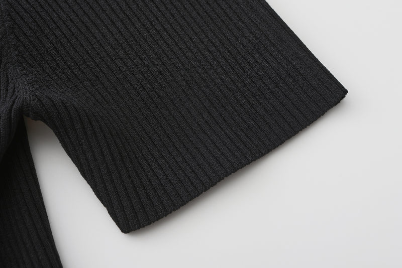 Knit Top with Asymmetrical Hem