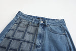 Patched Denim Skirt