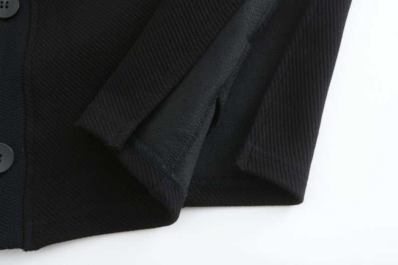 Contrast Stitching Cardigan