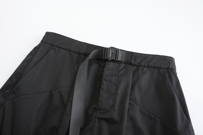 Nylon Cargo Mini Skirt