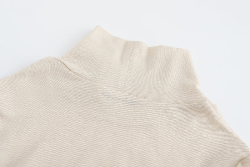 Mock Neck Wool Sweater
