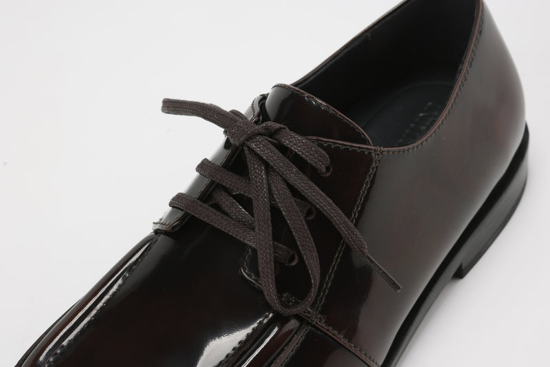 Square Toe Leather Derby Shoes