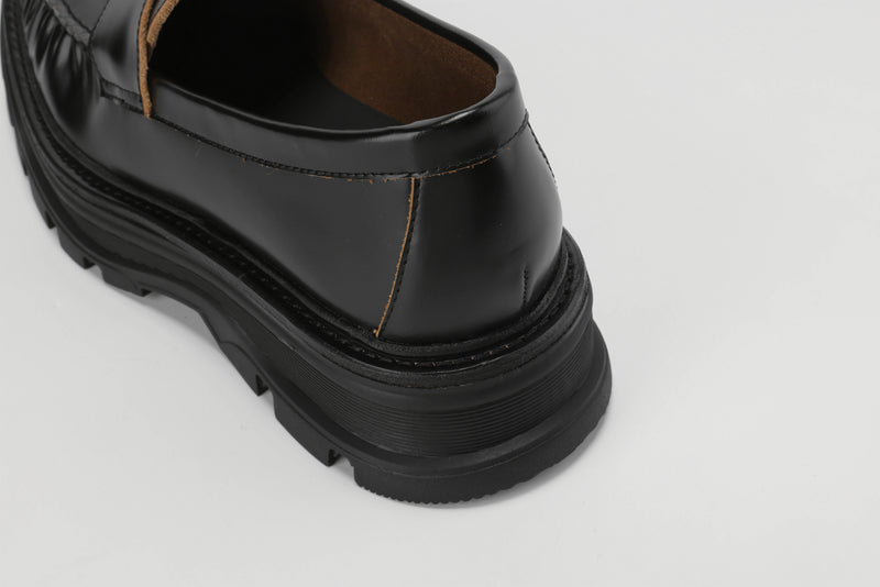 Slip-On Ruched Leather Loafers