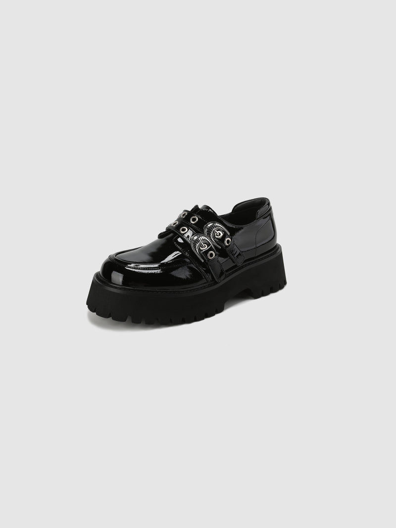 Double Buckle Chunky Sole Shoes