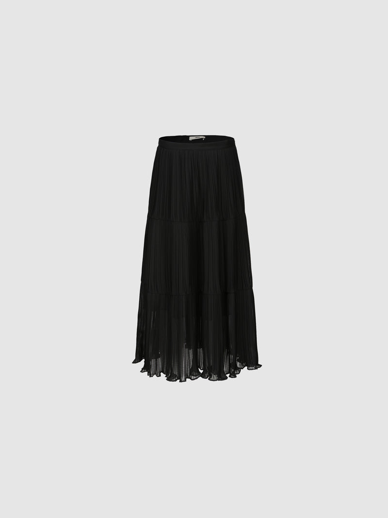 Pleated Chiffon Skirt
