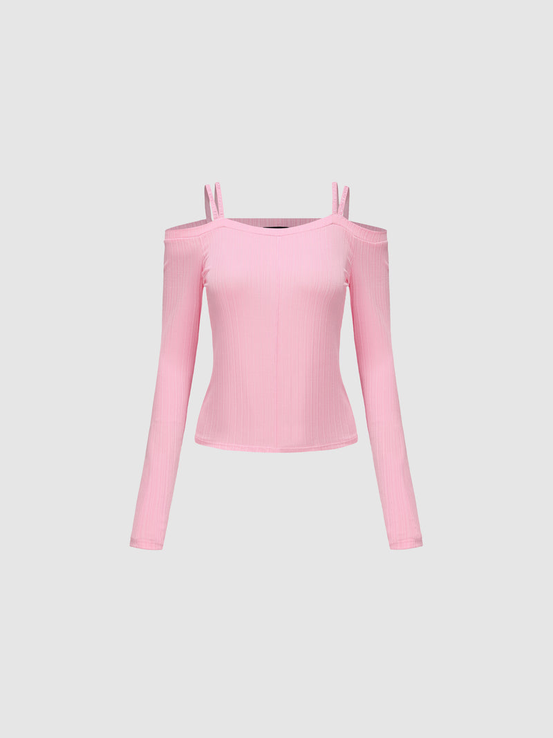 Cut-Out Long Sleeves Top