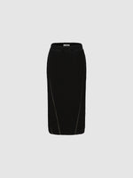 Contrast Stitching Pencil Skirt