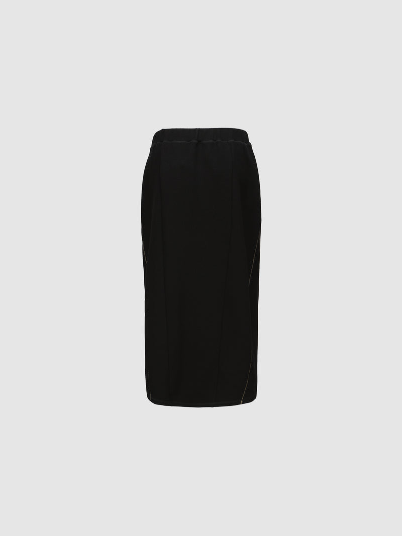 Contrast Stitching Pencil Skirt