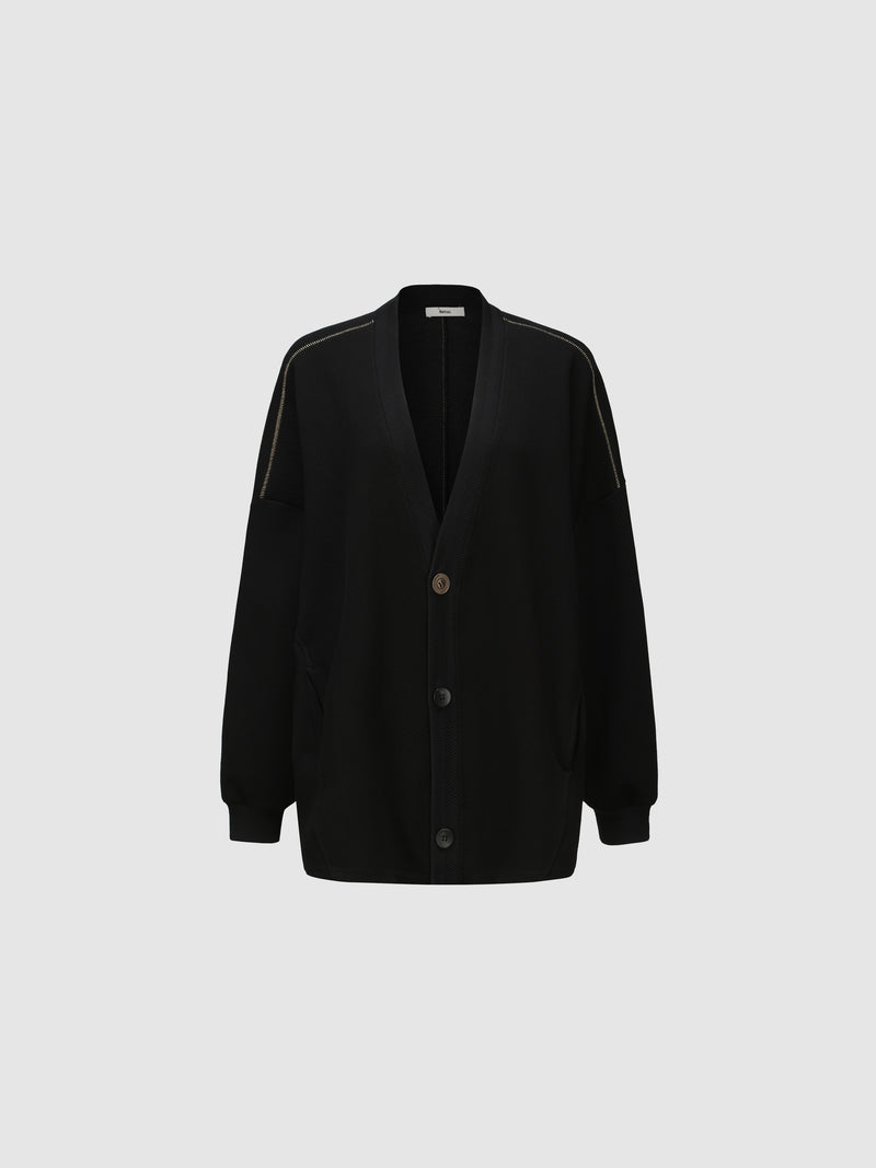 Contrast Stitching Cardigan