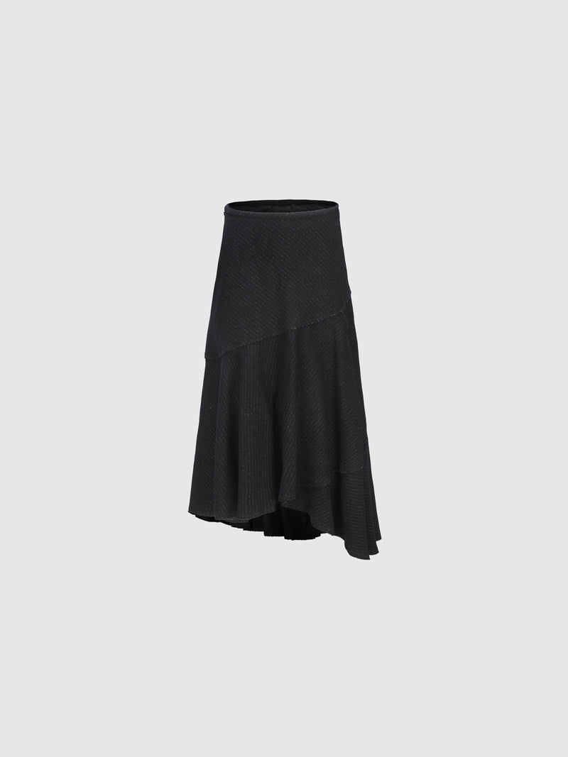 Raw Edged Wool Skirt
