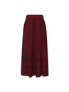 Contrast Color Pleated Knit Skirt