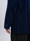 Indigo Cotton Corduroy Double Breasted Soft Blazer