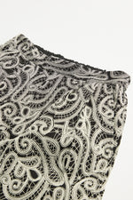 Cotton Embroidery Paisley Double Pleats Shorts