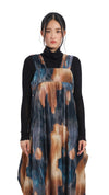 Watercolour Graphic Velour Printed Dress