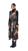 Watercolour Graphic Velour Printed Dress