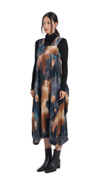 Watercolour Graphic Velour Printed Dress