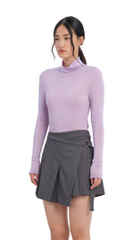 Mock-Neck Wool Tight Top